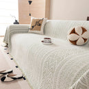 Decorative Slipcover for Pets, Kids, Boho Woven Couch Cover Throw Blanket with Tassel by Slipcover KAS™