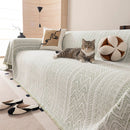Decorative Slipcover for Pets, Kids, Boho Woven Couch Cover Throw Blanket with Tassel by Slipcover KAS™