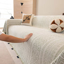 Decorative Slipcover for Pets, Kids, Boho Woven Couch Cover Throw Blanket with Tassel by Slipcover KAS™
