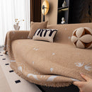 Luxurious Jacquard Couch Cover, Snag-Resistant Pet Friendly Couch Throw with Fringe