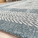 Alfa Rich Light Blue Area Rugs for Living Room Bedroom Decor Cotton Washable Pet Friendly