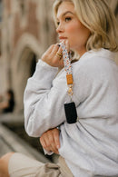 Coastal Check Wrist Lanyard