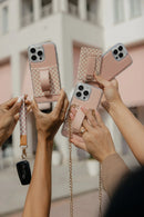 Blush Check Purse Case