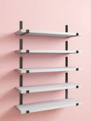 Wood Wall Shelves 15.8” with Metal Brackets – Rustic Floating Shelves | 5/8 Pack by 2Dropme