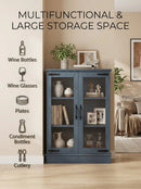 Modern Glass Door Cabinet – 3 Styles | Adjustable Shelves | Compact Storage Cupboard by 2Dropme