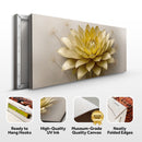 Golden Lotus Minimalist Abstract Wall Art III