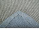 Custom Made Modern Solid Design Gray Hand Tufted Wool Rug