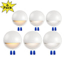 DLAC02 6-Pack 3CCT 3W Low Voltage LED Outdoor Half Moon Deck Lights Package, 12V-24V LED Step Patio Landscape Lights