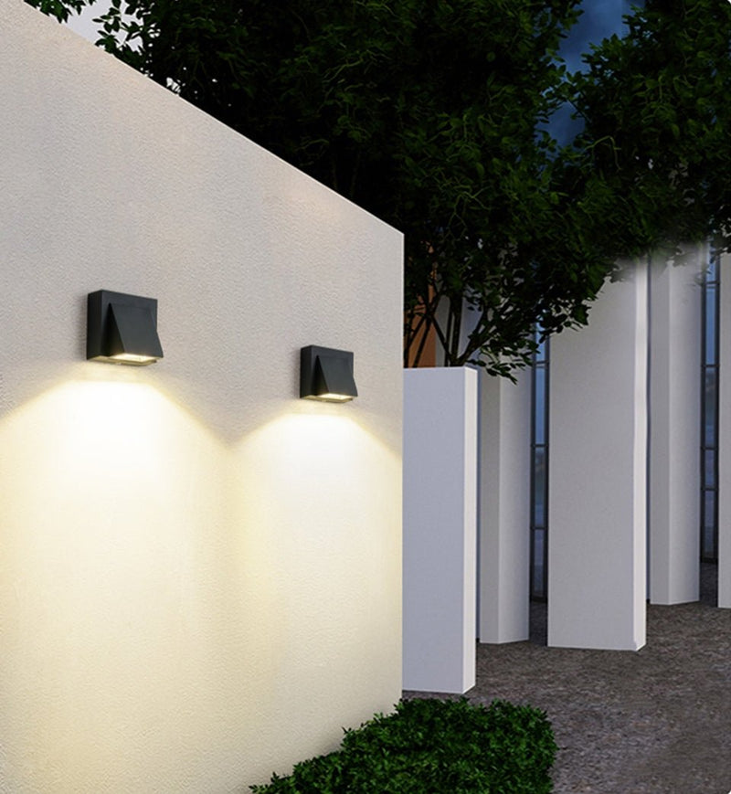 MIRODEMI® Modern Black Outdoor Aluminum Waterproof LED Wall Lightings For Garden, porch