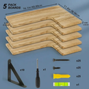 Rustic Corner Floating Shelves Set of 5 – Wall Mounted Wood Shelves by 2Dropme