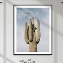 Saguaro Cactus Wall Art Canvas Print – Framed Earthy Desert
