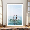 Splash Dive Wall Art – Ocean Waves Canvas Print, Summer Swim by MyGreatCanvas | Canvas Wall Art Prints | Photo Prints & Wall Decor