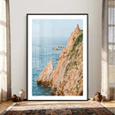 Cliff Dive Wall Art – Ocean Jump Canvas Print, Blue Sky by MyGreatCanvas | Canvas Wall Art Prints | Photo Prints & Wall Decor