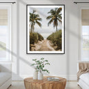 Tropical Beach Wall Art Canvas Print – Framed Coastal Palm