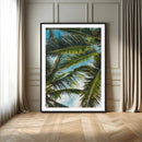 Palm Leaves Wall Art Canvas Print – Framed Tropical Vibes by MyGreatCanvas | Canvas Wall Art Prints | Photo Prints & Wall Decor