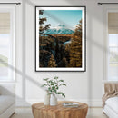 Mountain Landscape Wall Art Canvas Print – Framed Snowy