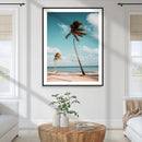 Tropical Beach Wall Art Canvas Print – Framed Coastal Palm