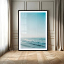 Minimalist Ocean Wall Art Canvas Print – Framed Calm