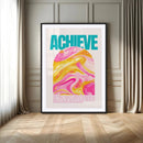 Achieve Motivational Wall Art – Colorful Abstract Swirl by MyGreatCanvas | Canvas Wall Art Prints | Photo Prints & Wall Decor
