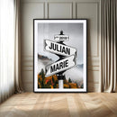 Personalized Street Sign Art Canvas Print by MyGreatCanvas | Canvas Wall Art Prints | Photo Prints & Wall Decor