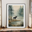 Watercolor Abstract Moose Wall Art Canvas Print – Wildlife by MyGreatCanvas | Canvas Wall Art Prints | Photo Prints & Wall Decor