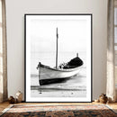 Minimal Boat Wall Art Canvas Print – Black and White Coastal by MyGreatCanvas | Canvas Wall Art Prints | Photo Prints & Wall Decor