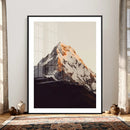 Golden Peak Mountain Wall Art Canvas Print, Minimal Alpine by MyGreatCanvas | Canvas Wall Art Prints | Photo Prints & Wall Decor