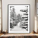 Winter Pine Forest Wall Art Canvas Print, Minimal Winter by MyGreatCanvas | Canvas Wall Art Prints | Photo Prints & Wall Decor