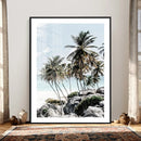 Tropical Trees Beach Wall Art Canvas Print, Coastal Ocean by MyGreatCanvas | Canvas Wall Art Prints | Photo Prints & Wall Decor