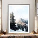 Snowy Mountain Forest Wall Art Canvas Print, Winter Pine by MyGreatCanvas | Canvas Wall Art Prints | Photo Prints & Wall Decor