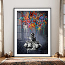 Banksy Inspired Boy Swing Wall Art Canvas Print by MyGreatCanvas | Canvas Wall Art Prints | Photo Prints & Wall Decor