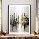 Abstract New York Wall Art Canvas Print, Gold Black Modern by MyGreatCanvas | Canvas Wall Art Prints | Photo Prints & Wall Decor