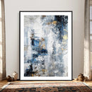 Blue Abstract Wall Art Canvas Print, Gold Black Modern by MyGreatCanvas | Canvas Wall Art Prints | Photo Prints & Wall Decor