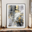 Gray Gold Abstract Wall Art Canvas Print, Textured Modern by MyGreatCanvas | Canvas Wall Art Prints | Photo Prints & Wall Decor