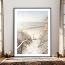 Coastal Beach Path Wall Art Canvas Print – Neutral Ocean by MyGreatCanvas | Canvas Wall Art Prints | Photo Prints & Wall Decor
