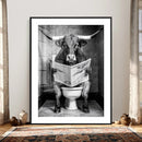 Texas Longhorn Cow Toilet Paper Canvas Wall Art, Funny by MyGreatCanvas | Canvas Wall Art Prints | Photo Prints & Wall Decor