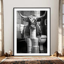 Texas Longhorn Cow Toilet Paper Canvas Wall Art, Funny by MyGreatCanvas | Canvas Wall Art Prints | Photo Prints & Wall Decor