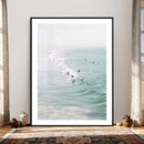 Surfers on Waves Canvas Wall Art, Aerial Ocean Photography by MyGreatCanvas | Canvas Wall Art Prints | Photo Prints & Wall Decor