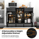 Sideboard Buffet Cabinet with 2 Drawers and 4 Adjustable Shelves by LJGDeals