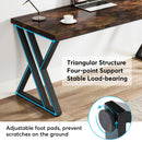 Heavy-Duty Computer Desk, 55" Simple Study Desk Writing Table