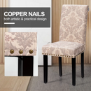 Set of 2 Fabric Upholstered Dining Chairs with Nailhead by DirectDeals