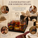 Artisanal Hand Painted Glassware Gift
