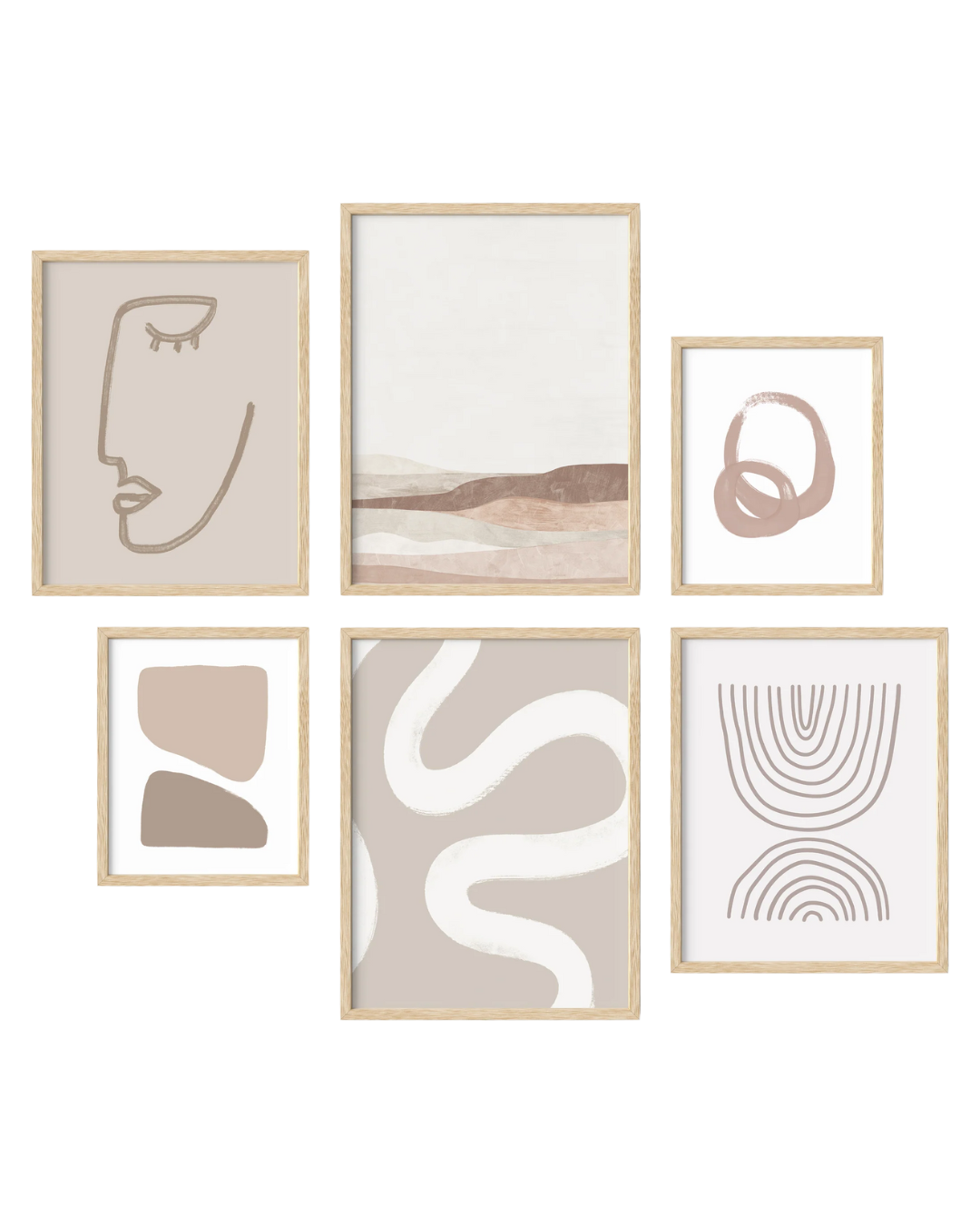 Cream gallery wall