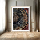 Tree Rings Wall Art Canvas Print – Framed Rustic Wood Grain