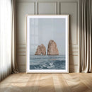 Faraglioni Capri Wall Art Canvas Print – Framed Serene Ocean