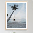 Tropical Swing Wall Art Canvas Print – Palm Trees Ocean View