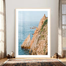 Cliff Dive Wall Art – Ocean Jump Canvas Print, Blue Sky by MyGreatCanvas | Canvas Wall Art Prints | Photo Prints & Wall Decor