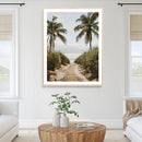 Tropical Beach Wall Art Canvas Print – Framed Coastal Palm