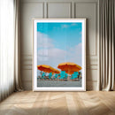 Beach Umbrellas Wall Art Canvas Print – Framed Tropical