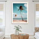 Tropical Beach Wall Art Canvas Print – Framed Coastal Palm